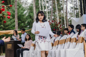 A girl in her graduation